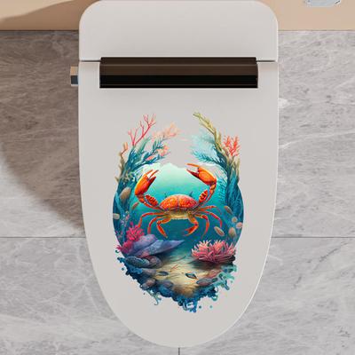 Tier WC Aufkleber abnehmbare selbstklebende wasserdichte PVC Wohnzimmer Wandkunst Unterwasser