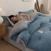 Solid color double-sided milk fleece quilt winter quilt thickened home thermal quilt core, no pillowcase