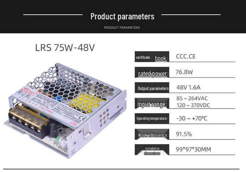 35W-450W Single Output Switching Power Supply: 5V/12V/15V/24V/36V/48V for 3D Printers