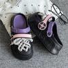 3825 earphones hole shoes women's slippers summer bag head shoes niche personality wear girls beach shoes cool slippers