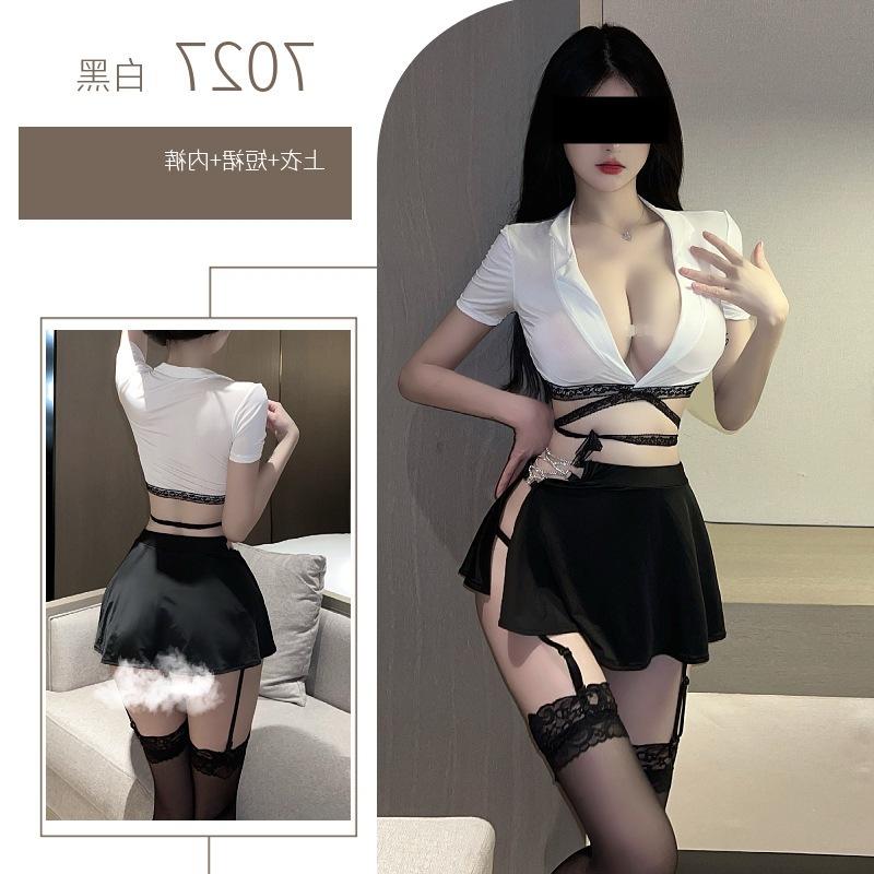Nightclub hot hair temptation no-take lace-up uniform temptation secretary sex adult products sexy