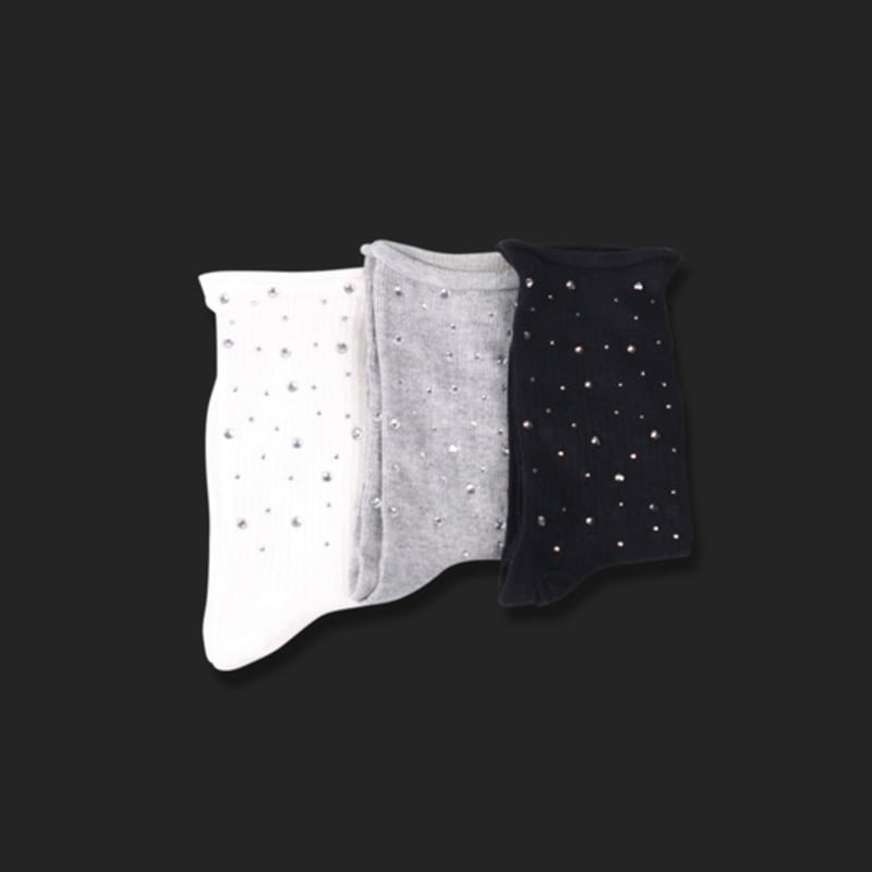 

ANGEL SOCKS SET003_Сверкающий драгоценный камень Ювелирные изделия Кубический бриллиант Роскошные модные носки single