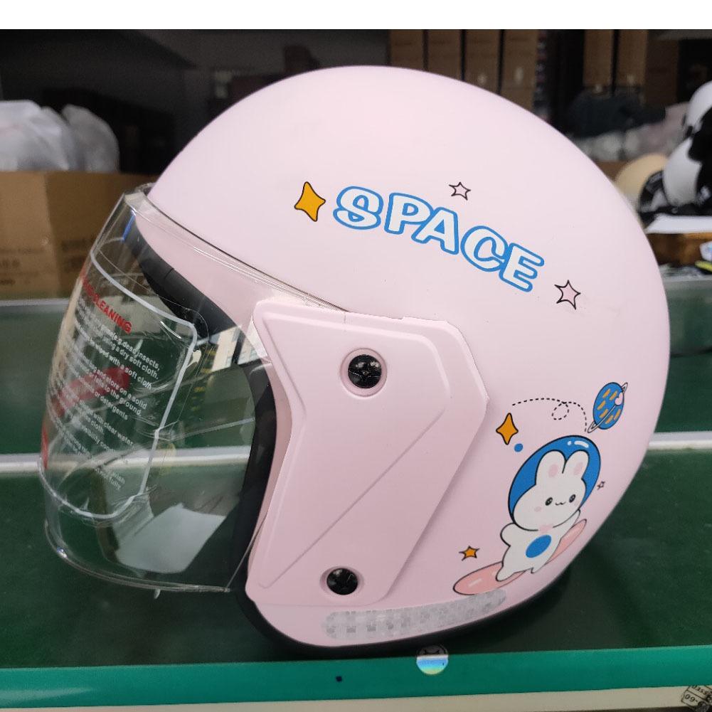 

Electric Vehicle Helmet, Hard Hat, Adult Men s and Women s Cycling Helmet, Cute Warm Four-season Ear Protection Half Helmet