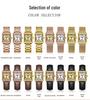 OFNS Women's Classic Luxury Retro Square Quartz Watch with Roman Numerals
