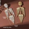 Advanced long style European and American exquisite tassel earrings, sweet beauty, metallic personality, forest style