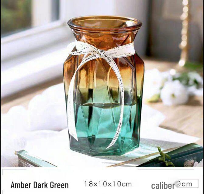 Modern European Glass Vase for Fresh or Dried Flowers - Hydroponic Desktop Ornament