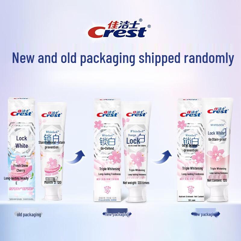 Crest Lock White Fresh Cherry Blossom Whitening Toothpaste