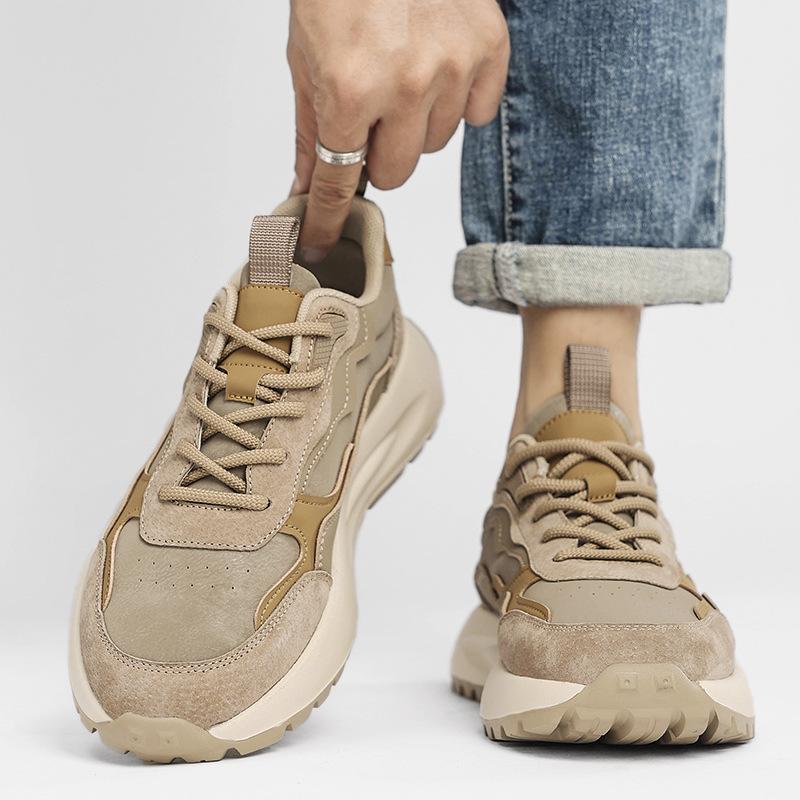 Men's Shoes Autumn 2025 New Outdoor Retro Soft-soled Running Shoes Men's Trend Sports and Leisure Shoes Platform Forrest Gump Shoes