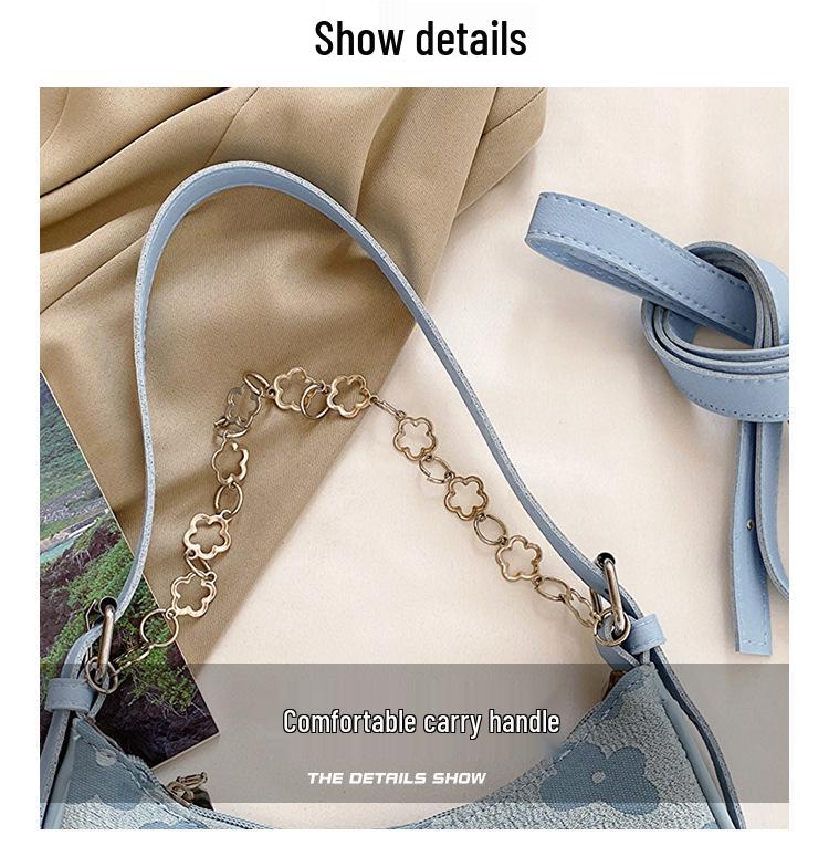 Women's 2023 Trendy Retro Crossbody Baguette Bag – Lace Knit Fabric