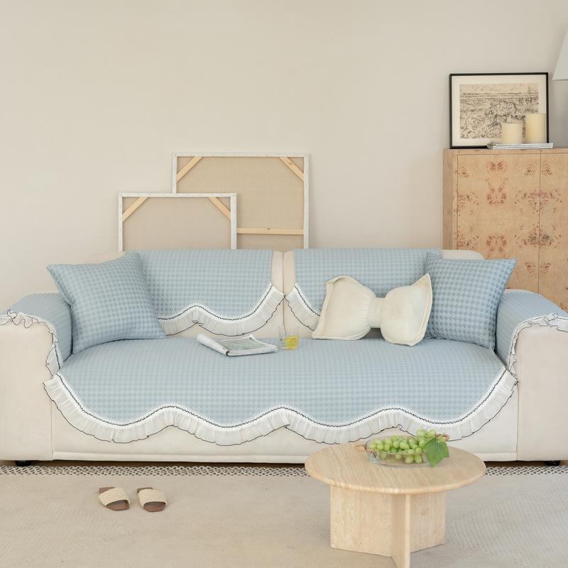 Cool Ice Silk Special-Shaped Sofa Cushion  New Fixed Non-Slip Summer Mat Seat Cushion Irregular Sofa Cover