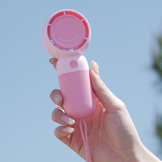 Small Handheld Fan Quiet 3 Speed Adjustable USB Rechargeable Summer Cooling Fan Portable Travel Mini Personal Fan Phone Holder