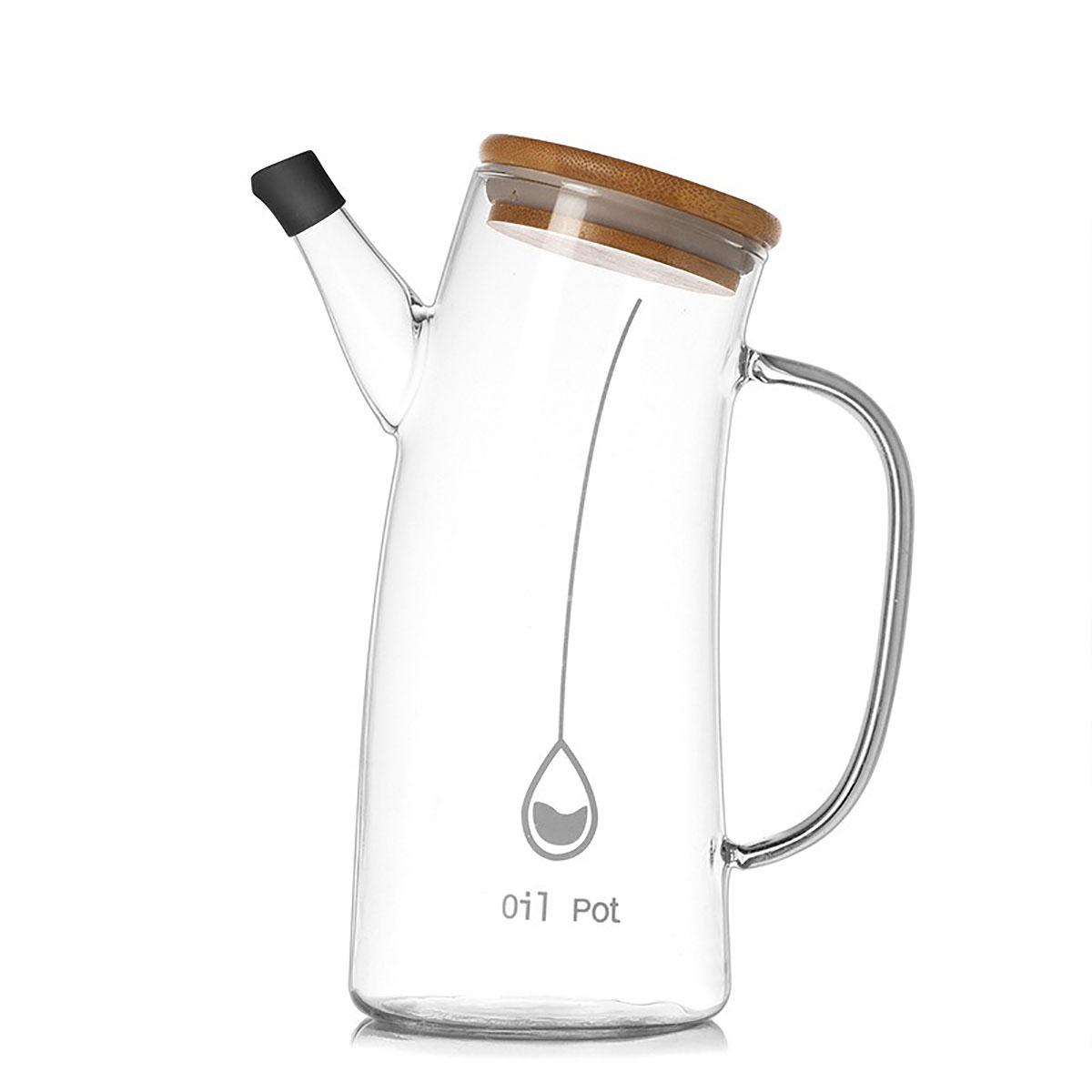

1 шт., стеклянная бутылка-дозатор для масла, дозатор для уксуса и масла с носиком, масляный бак большой емкости