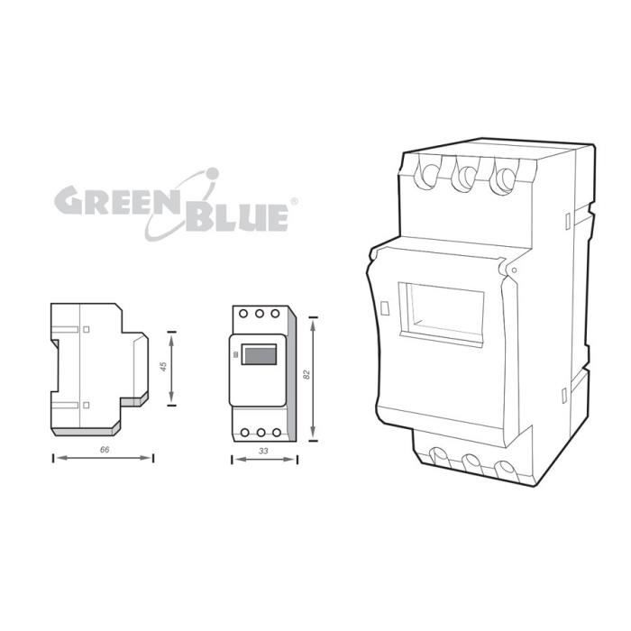 Greenblue gb104 panneau sur rail din rail minut...