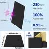 Set of 12 Acoustics Foam Wall Tiles Rectangular Foam Panel Polyester Fiber Wall Panels for Quiet Study Spaces Libraries