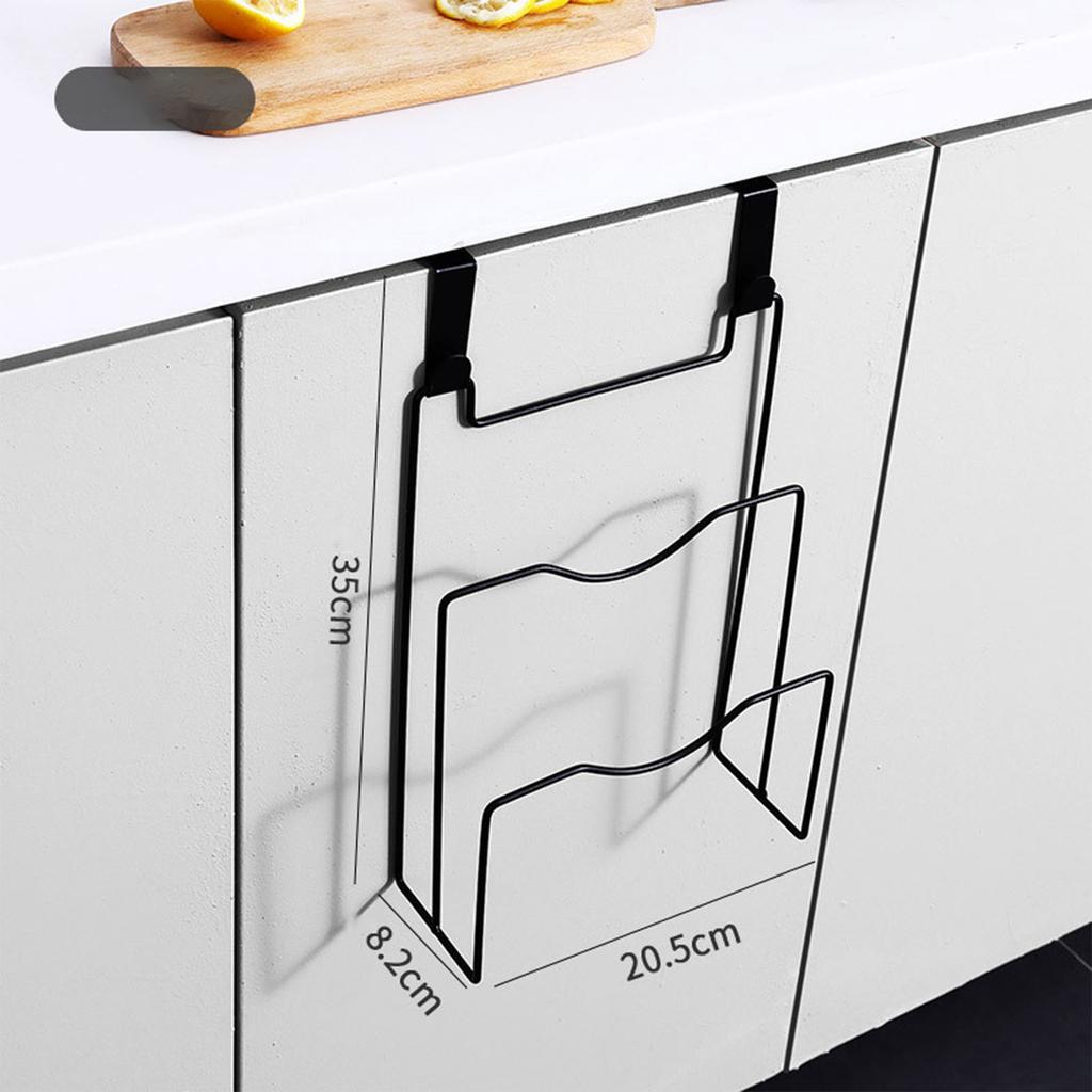 Pot Lid Holder Wall Mount Drainage Design Stylish Sturdy  Multifunctional Pot Lid Rack for Ki