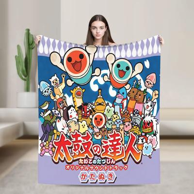 Warm Soft Blanket Picnic Taiko No Tatsujin Bedding Throws Flannel Bedspread For Couch Chair Novelty Sofa Bed Cover