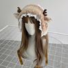 Christmas Theme Plush Hairband Scarf Ear Muffs Leg Covers For Family Gathering Winter Outfit Cosplay Costume Accessory