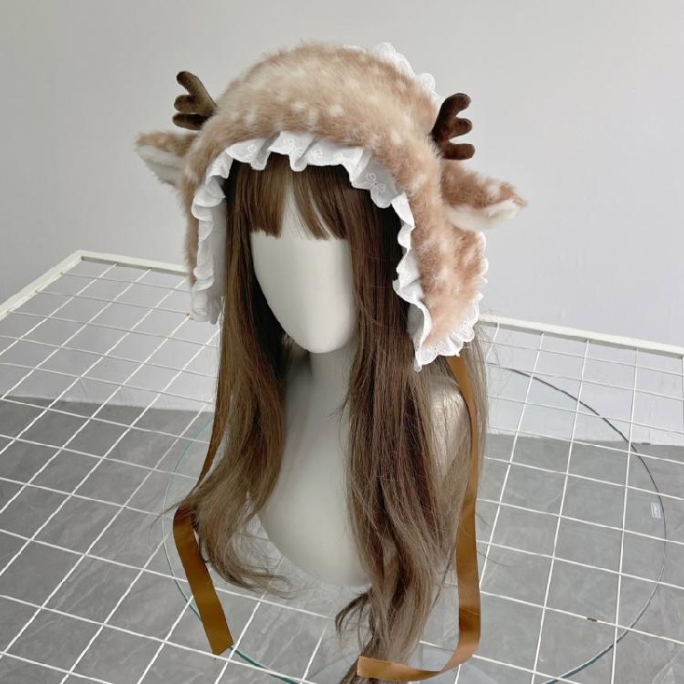 Christmas Theme Plush Hairband Scarf Ear Muffs Leg Covers For Family Gathering Winter Outfit Cosplay Costume Accessory