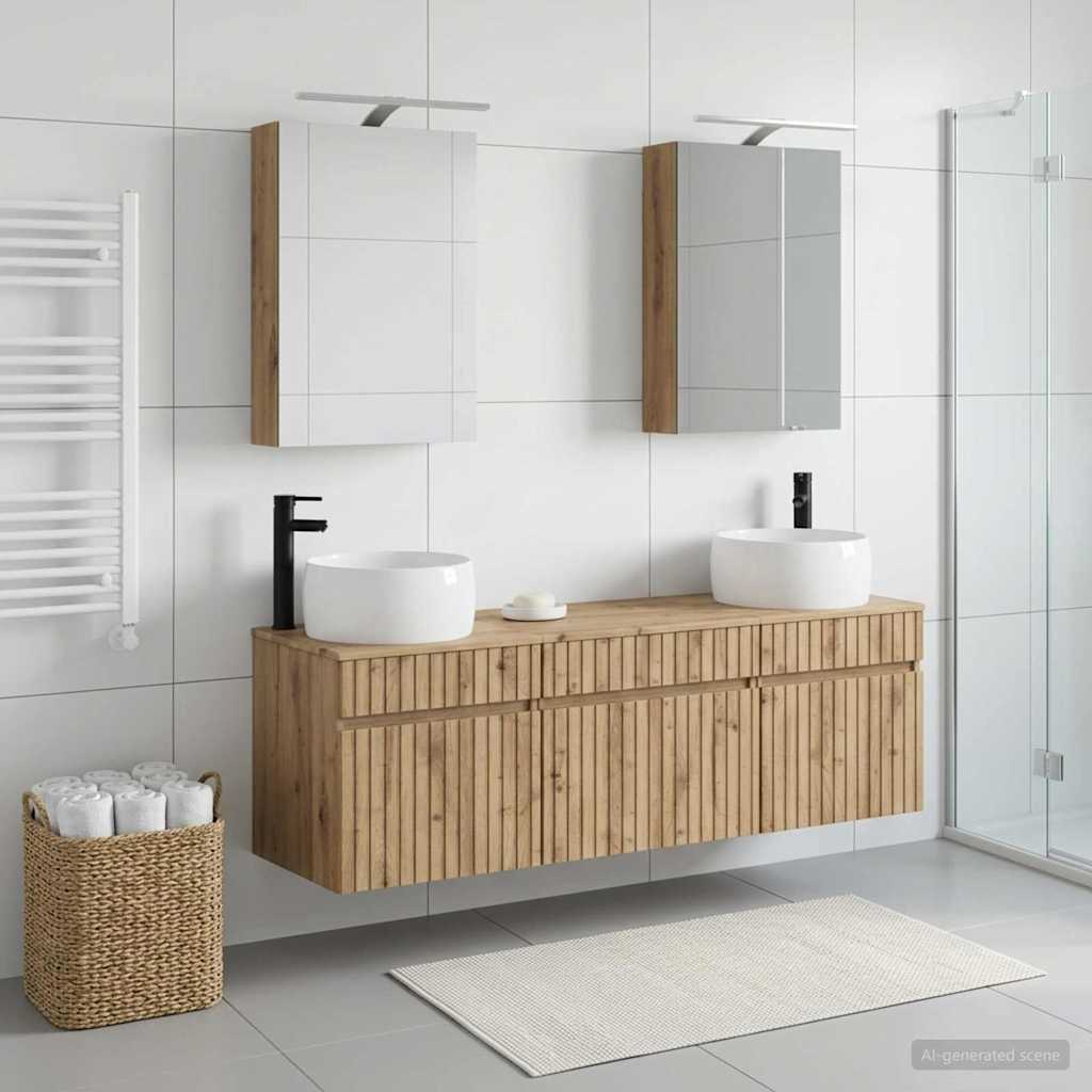 Bathroom Cabinet Set 5 pcs Artisan Oak 50 x 14.5 x 70 cm