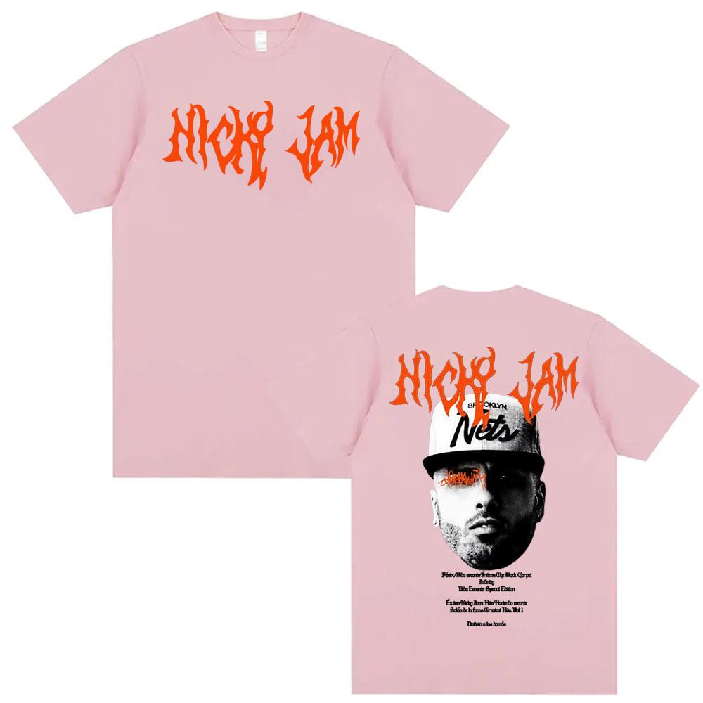 Rapper Nicky Jam Album Graphic Tshirt Mens Clothing Fashion Vintage Pop Music T Shirts Unisex Gothic Classic Summer Tee Shirt