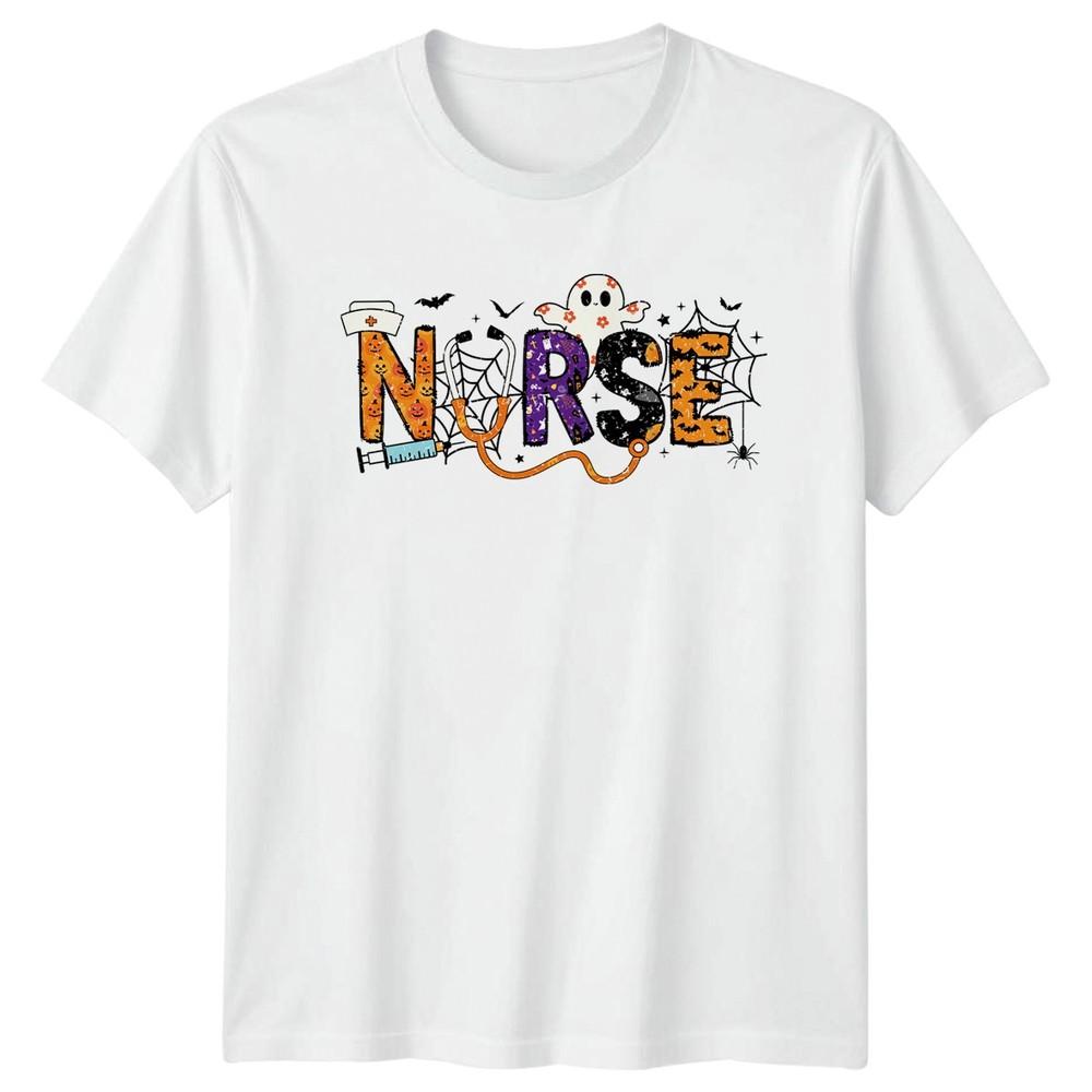 Nurse Halloween Graphic Tee Unisexs Unisexs Spooky Holiday Profession TShirt S