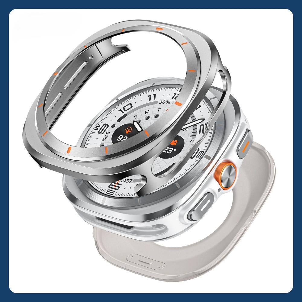 Metal Aluminium Alloy Case For Samsung Galaxy Watch Ultra 2025/2024 47mm Protective Hard Cover for Galaxy Watch 8 44mm 40mm No Glass