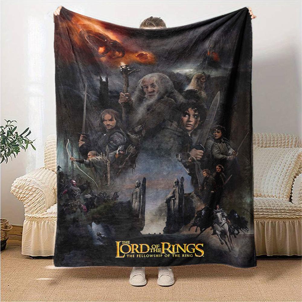 1pc Lord of the Rings Fellowship of the Ring Blanket Lightweight Flannel Throw for Sofa Bed Travel Camping Livingroom Office Couch Chair 1151KK