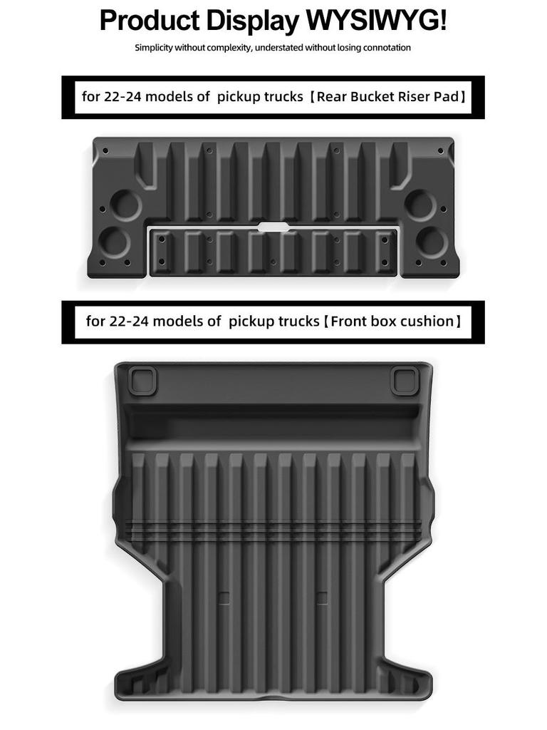 Rear Bed TPE Mat & Seat Back Cushion for 22-24 Hummer Trucks