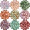 30/50pcs Crystal Glass Beads Ice Permeating Ink Halo Dyeing Sprinkles Golden Loose Spacer Beads for Jewelry Making