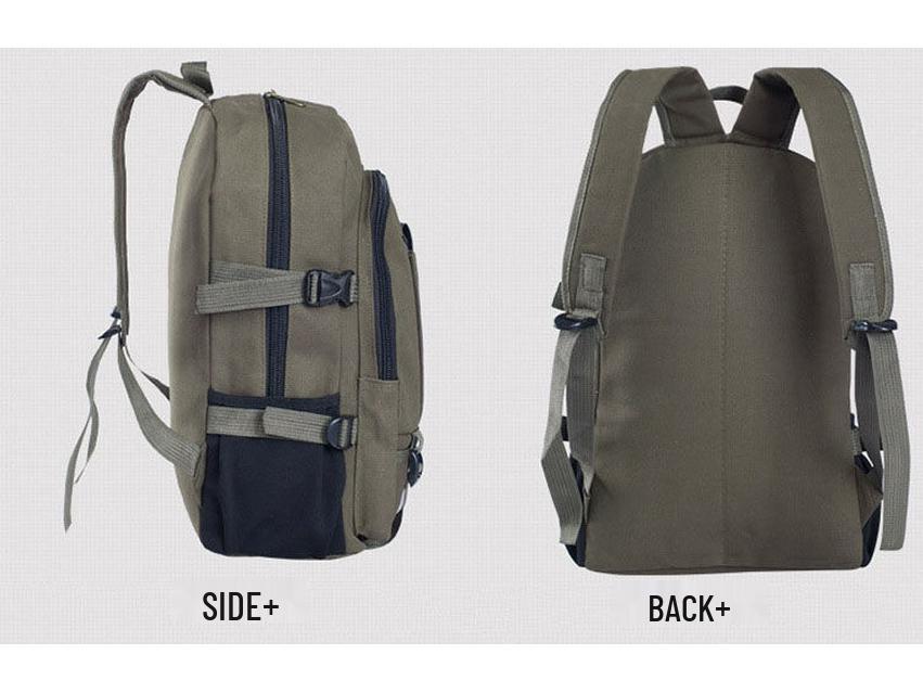 2022 Men's Casual Canvas Backpack, Large Capacity, Fashionable Double Shoulder Bag for Travel and School