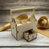 Wooden Toolbox with Drawer for 112 Dollhouse Mini Tool Chest Miniature Furniture for Kids Model Playroom