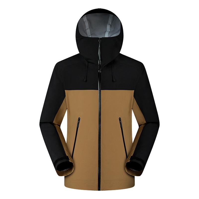 Outdoor Windproof Waterproof Color Block Hiking Jacket 2025: Breathable, Thin, Couple Style, Stormproof Shell.