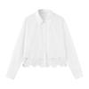 Sweet Lace-Trimmed Turn-down Collar Blouse