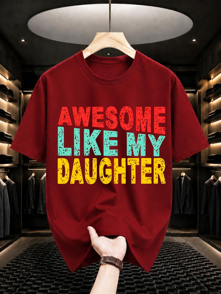 2026 New Cotton Tshirt Parentchild Fun Print Tshirt Casual Crew Neck Short Sleeve Family Street Style Top