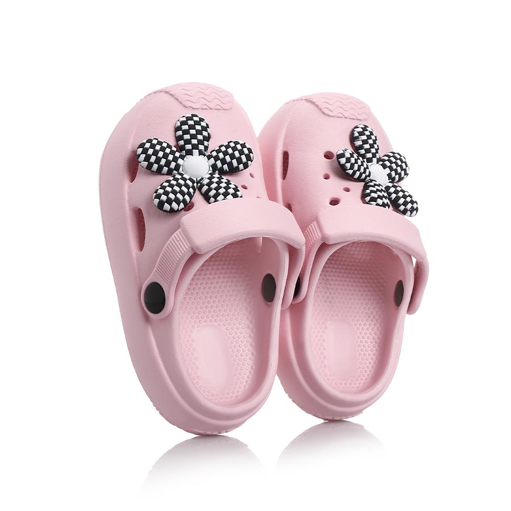 

Children Garden Slippers Baby Cute Flower Sandals Summer Boys Girls Hole Light Weight Sandals Fashion Non-Slip Beach Kids Shoes 18-19(Inner 14cm) розовый