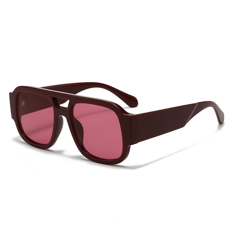 JYL TS Double Bridge Sunglasses Unisex UV Protection Versatile QZ1063-3935