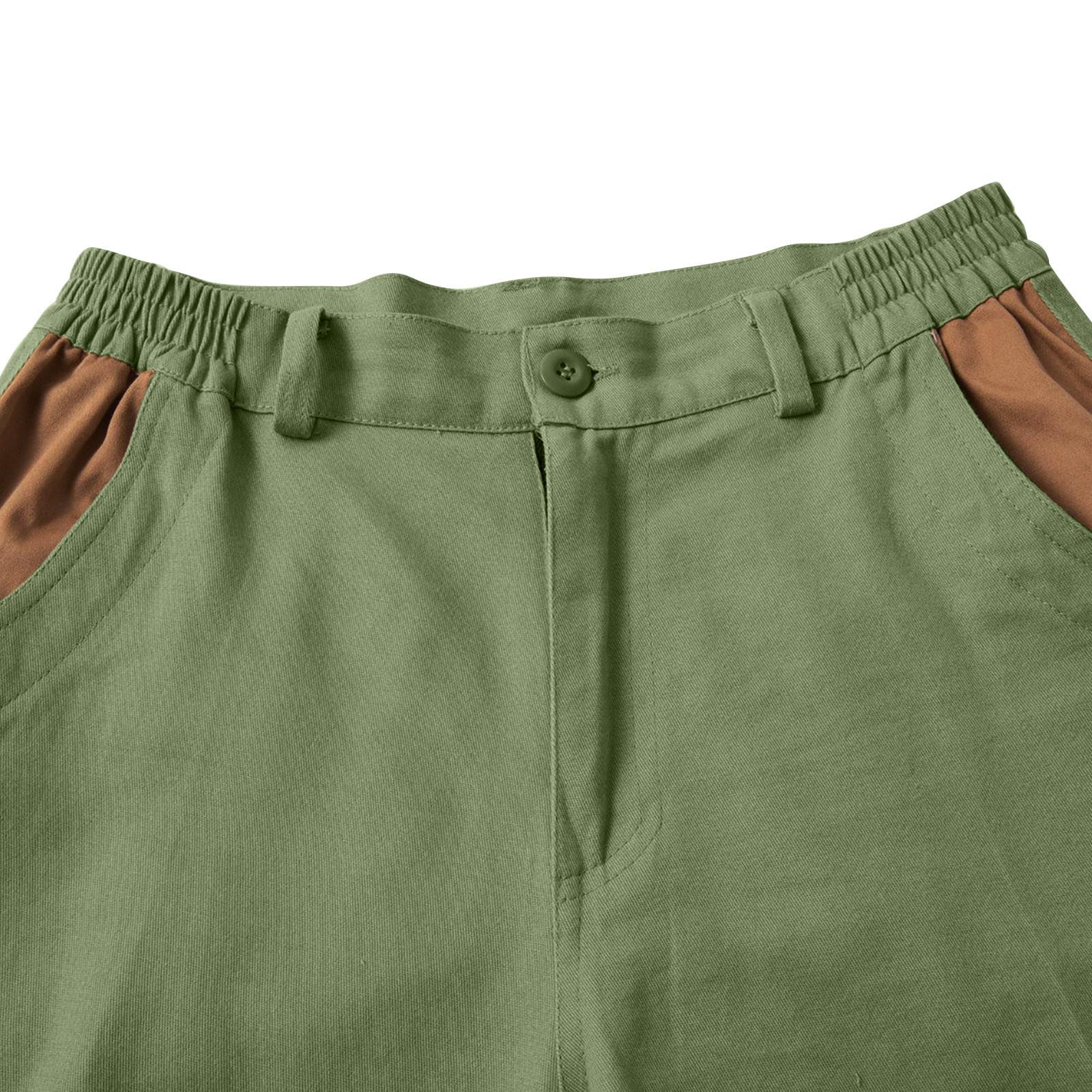 Мужские спортивные хлопковые льняные повседневные свободные шорты Повседневные пижамы — фото 4