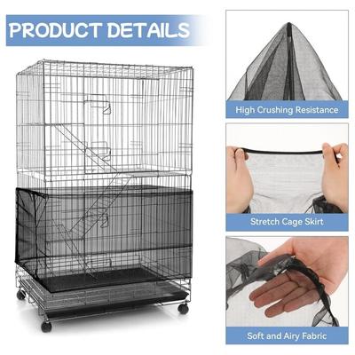 Mesh Birdcage Mesh Cover Easy To Clean Dustproof Breathable Mesh Protective Cover Birdcage Elastic Fabric Mesh Bird Accessories