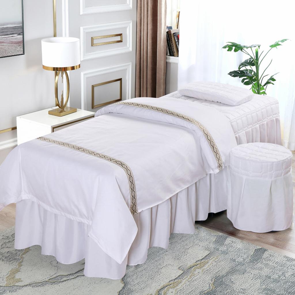 White Wave Stripe Pattern Sheet Set w/ Square Pillowcases, Includes Comforter Insert - Ultra Soft Bedding Collection, Easy Care