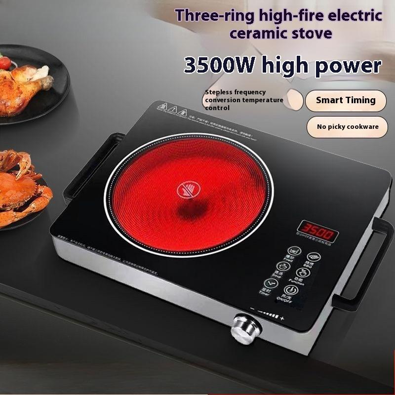 Wood grain electric ceramic stove Household hot pot stir-frying Smart induction cooker Tea stove Electric tea stove