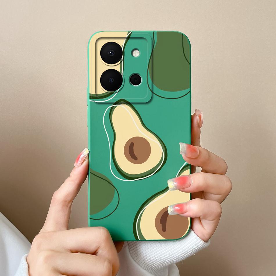 For Vivo Y36 4G 5G Case Dinosaur Soft Smooth Liquid Silicone Full Protection Anti Choc Phone Shell For Vivo Y 36 VivoY36 Cover