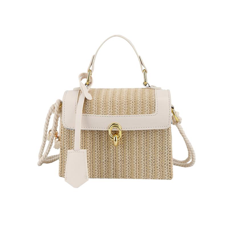 

Плетеная сумка женская новая модная портативная сумка через плечо в стиле ретро, сумка-мессенджер Kelly белый