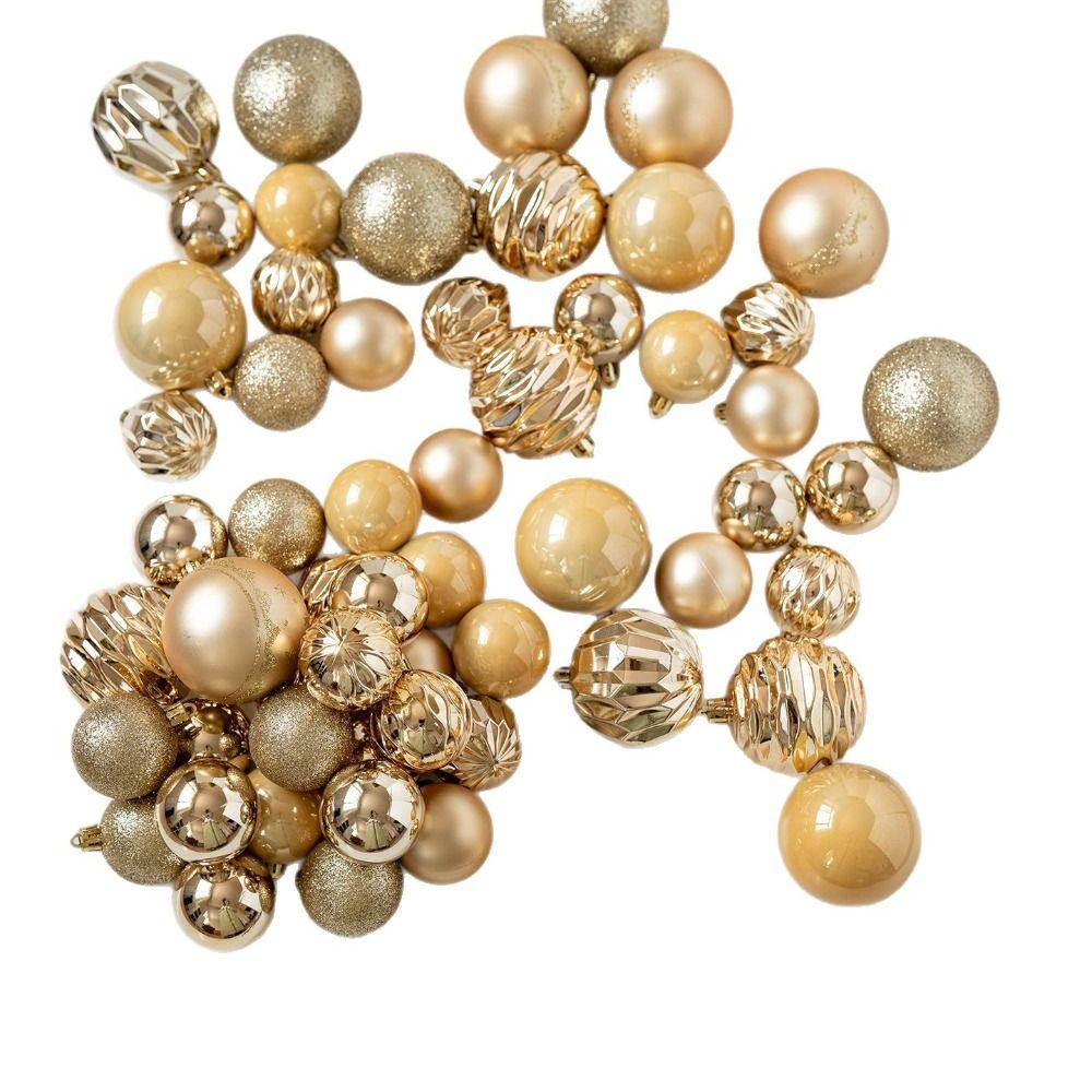 48PCS Fashion Plastic Christmas Ball Set 5cm 8cm Suspensable Christmas Tree Balls Multicolor Xmas Baubles Party