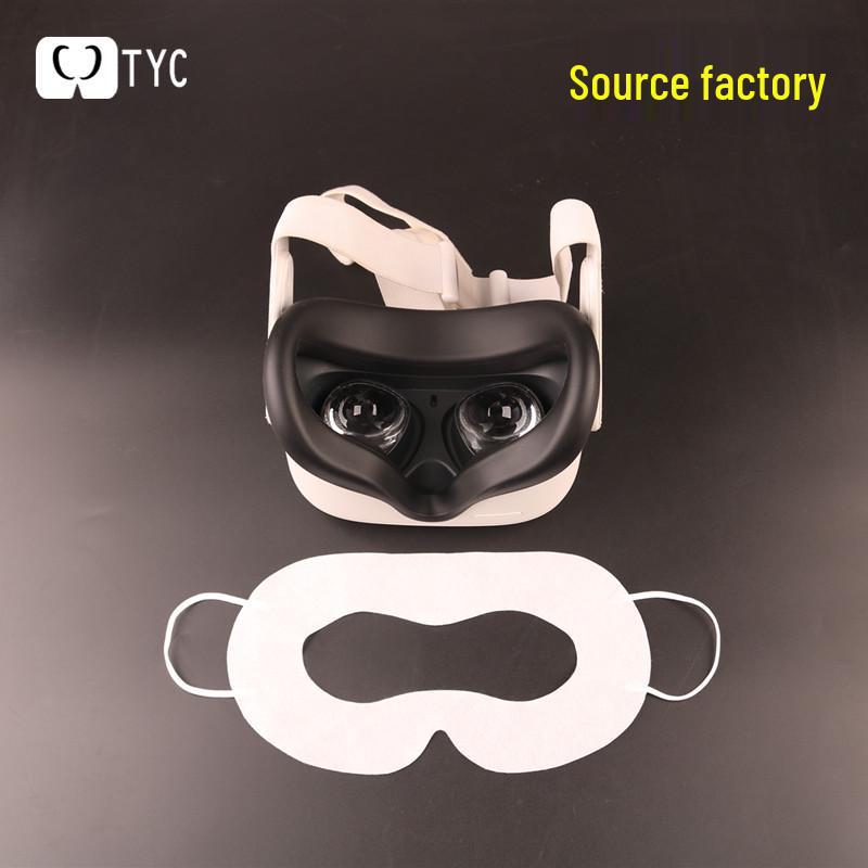 Universelle Einweg-Hygiene-VR-Augenmaske für Oculus Quest 2/3 und Pico 4 - Schwarz & Weiß Vliesstoff