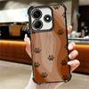 Dog Footprint Paw Cute Pattern Plating Phone Case For Xiaomi Redmi Note 14 15 Pro Plus 13 12 11 11S 11T 10 9S 9 5G Anti-Fall Air