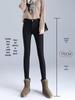 Women's Black High-Waisted Fleece-Lined Leggings, 2025 Winter Style, Thick, Elastic, Slim-Fit