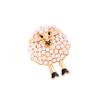 Accessories  White Pearls Zinc Alloy Gold Plated Sheep Lapel Pins for Women