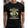 Men's Vintage RV Camper Van Tee - Funny Retro Caravan Travel Shirt Suitable for Camping Trips, Carnivals & Casual Wear - Machine Washable Outdoor