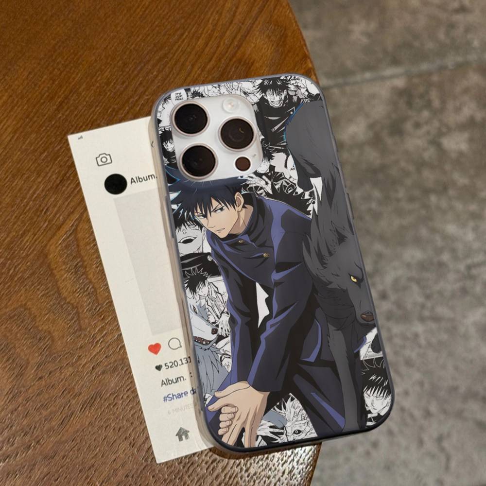 

Anime Fushiguro Megumi Jujutsu Kaisen Phone Case For IPhone 17 16 15 14 13 12 11 Pro Max Plus Corrugated Bumper Back Cover iPhone 14
