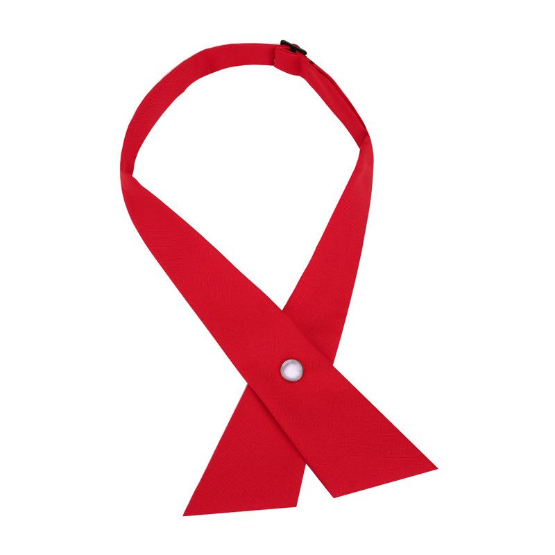 Student Jk Uniform School Uniform Bow Tie Collar Flower Korean Version Men'S And Women'S Cross Bow Shirt Bow